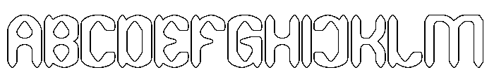 DARK GOTHIC-Hollow Font UPPERCASE
