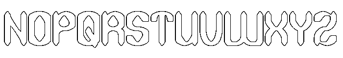 DARK GOTHIC-Hollow Font UPPERCASE