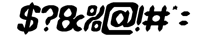 DARK GOTHIC Italic Font OTHER CHARS