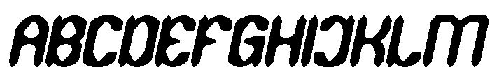 DARK GOTHIC Italic Font UPPERCASE