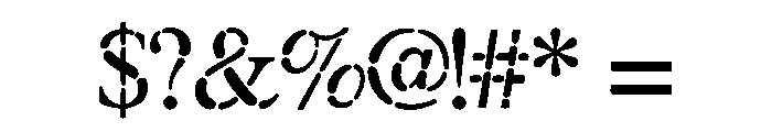 DaVinci Decay Font OTHER CHARS