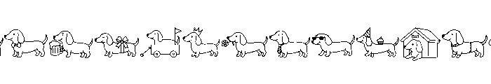 Dachshund Lover Font UPPERCASE