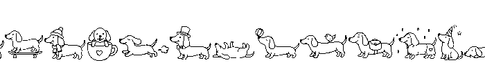 Dachshund Lover Font UPPERCASE