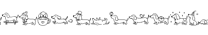Dachshund Lover Font LOWERCASE