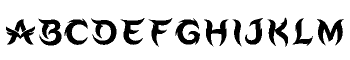 Dacus Regular Font UPPERCASE