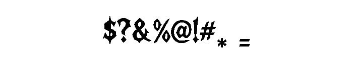 Daggerthorn Gothic Regular Font OTHER CHARS