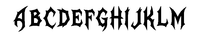 Daggerthorn Gothic Regular Font UPPERCASE