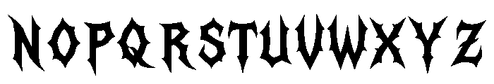Daggerthorn Gothic Regular Font UPPERCASE