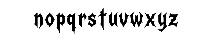 Daggerthorn Gothic Regular Font LOWERCASE