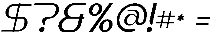 Dagle Italic Font OTHER CHARS
