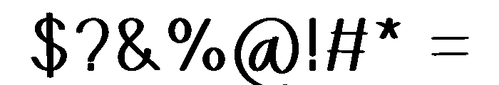 Daily Answer Font OTHER CHARS