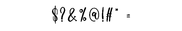Daily Calligraphy Font OTHER CHARS