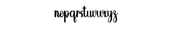Daily Calligraphy Font LOWERCASE