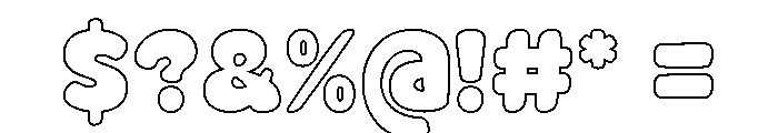 Daily Chunky Outline Regular Font OTHER CHARS