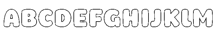 Daily Chunky Outline Regular Font UPPERCASE