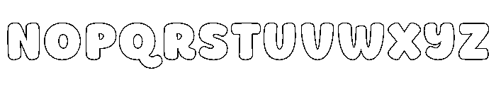 Daily Chunky Outline Regular Font UPPERCASE