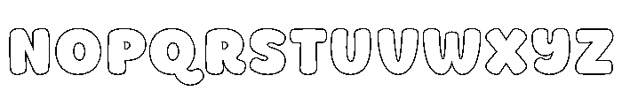 Daily Chunky Outline Regular Font LOWERCASE