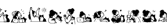 Daily Darling Doodles Extra Font UPPERCASE