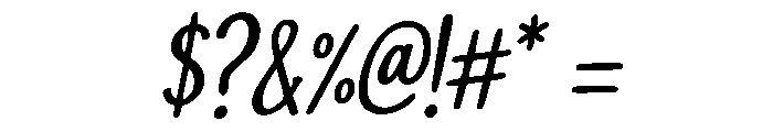Daily Darling Serif Slant Font OTHER CHARS