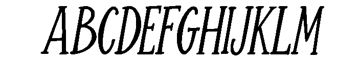 Daily Darling Serif Slant Font UPPERCASE