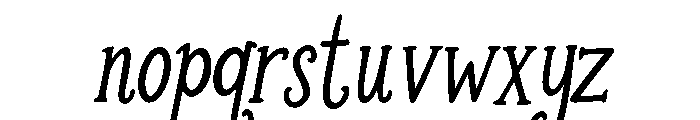 Daily Darling Serif Slant Font LOWERCASE