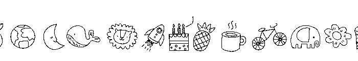 Daily Doodles Font UPPERCASE