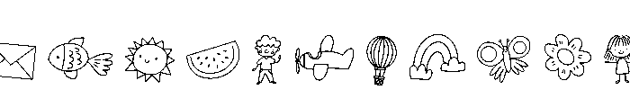 Daily Doodles Font UPPERCASE