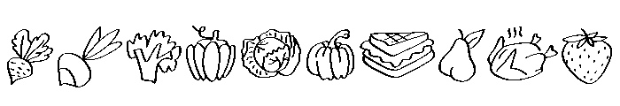 Daily Food Icons Font OTHER CHARS