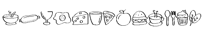Daily Food Icons FONT