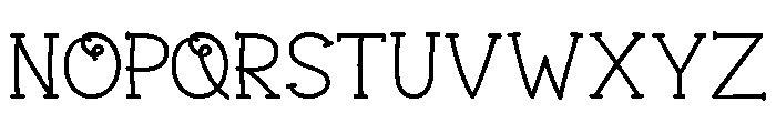 Dainty Hearts Regular Font UPPERCASE