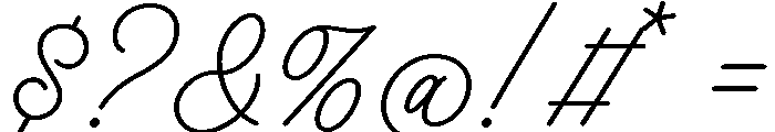 Daintyline Regular Font OTHER CHARS