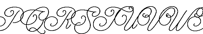 Daintyline Regular Font UPPERCASE