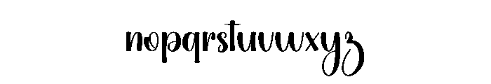 Daisy Calligraphy Font LOWERCASE
