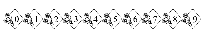 Daisy Floral Monogram Suse Reg Font OTHER CHARS