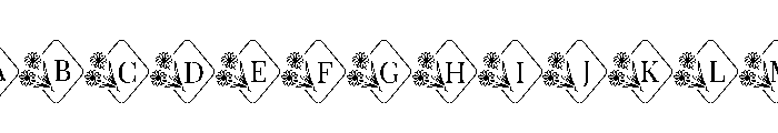Daisy Floral Monogram Suse Reg Font UPPERCASE