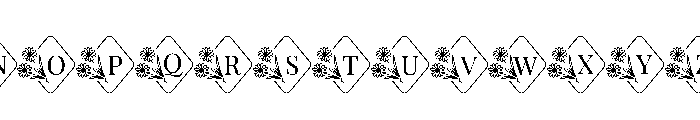 Daisy Floral Monogram Suse Reg Font UPPERCASE