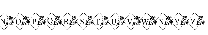 Daisy Floral Monogram Suse Reg Font LOWERCASE