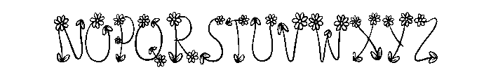 Daisy Flower By Squeeb  Regular Font LOWERCASE