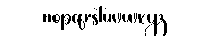 Daisy Magnolia Font LOWERCASE