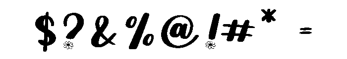 Daisy Petal Script Font OTHER CHARS