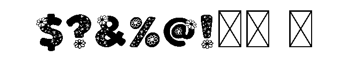 Daisy Petal Font OTHER CHARS