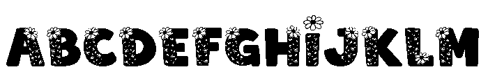 Daisy Petal Font UPPERCASE
