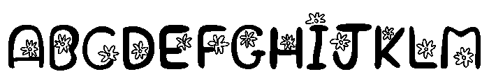 Daisy day line Font UPPERCASE