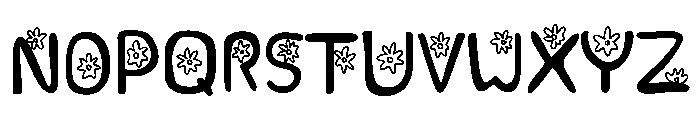 Daisy day line Font UPPERCASE