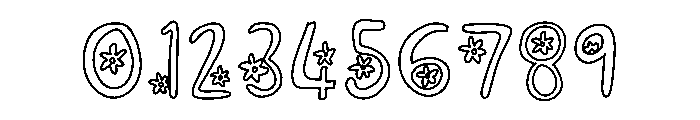 Daisy day outline Font OTHER CHARS