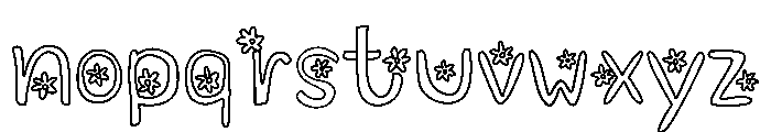 Daisy day outline Font LOWERCASE