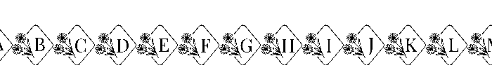 DaisyFloralMonogramSuse-Reg Font UPPERCASE