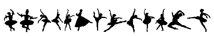 Dance Silhouette Set Font UPPERCASE