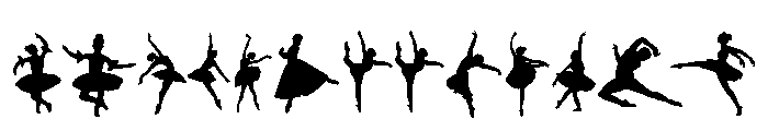 Dance Silhouette Set Font LOWERCASE