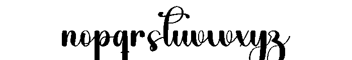 Dancing Indian Font LOWERCASE